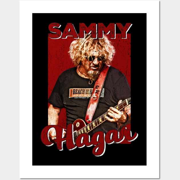 Retro Sammy Hagar Grunge Wall Art by Colana Studio